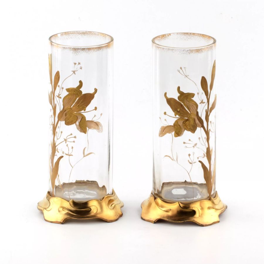 Antique Pair of Art Nouveau vases