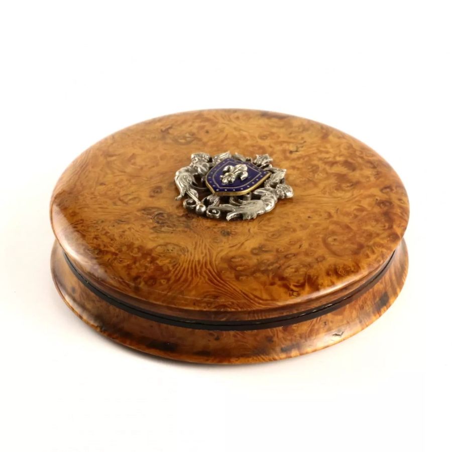 Antique Round wooden box.