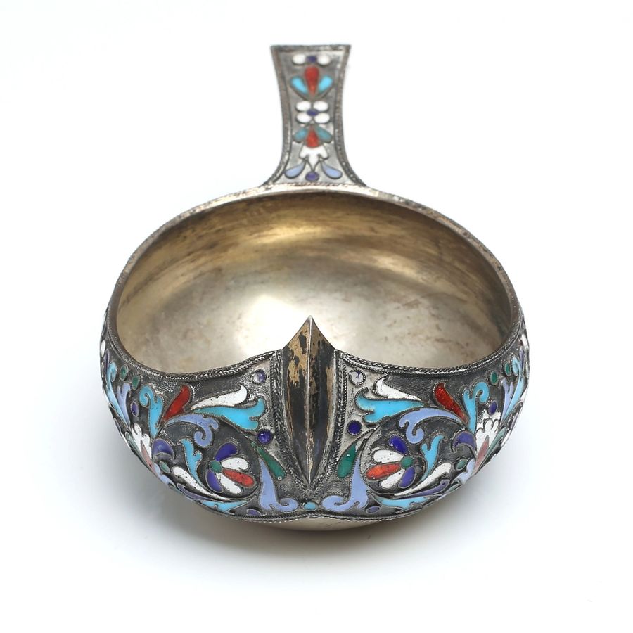 Antique Russian silver Kovsh. Strulev Nikolai Fedorovich 1896.