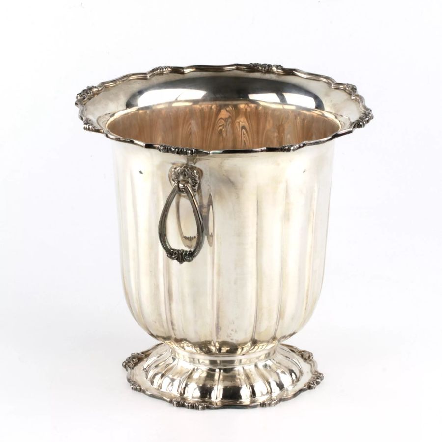 Antique Silver wine cooler.