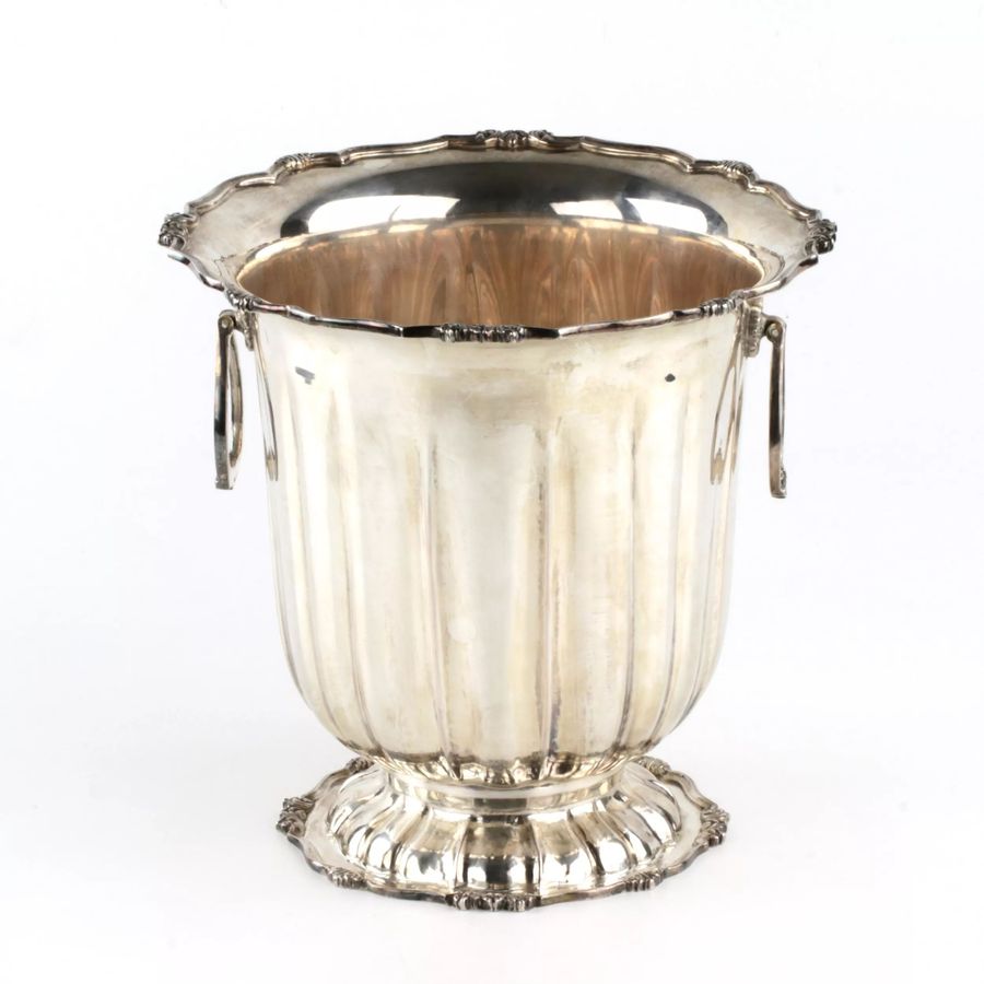 Antique Silver wine cooler.