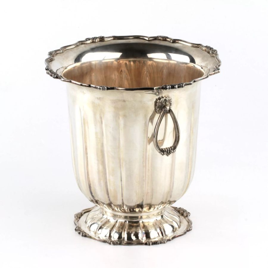 Antique Silver wine cooler.