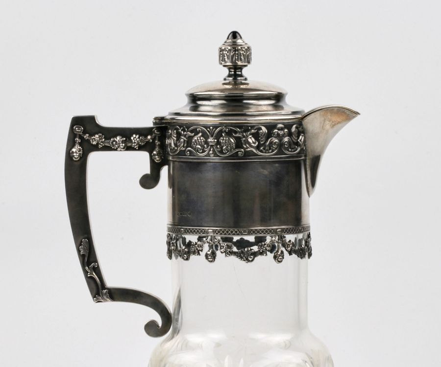 Antique Crystal jug in silver. 13th Artel. Moscow