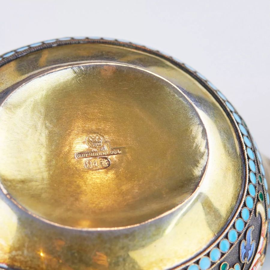 Antique Russian silver kovsh