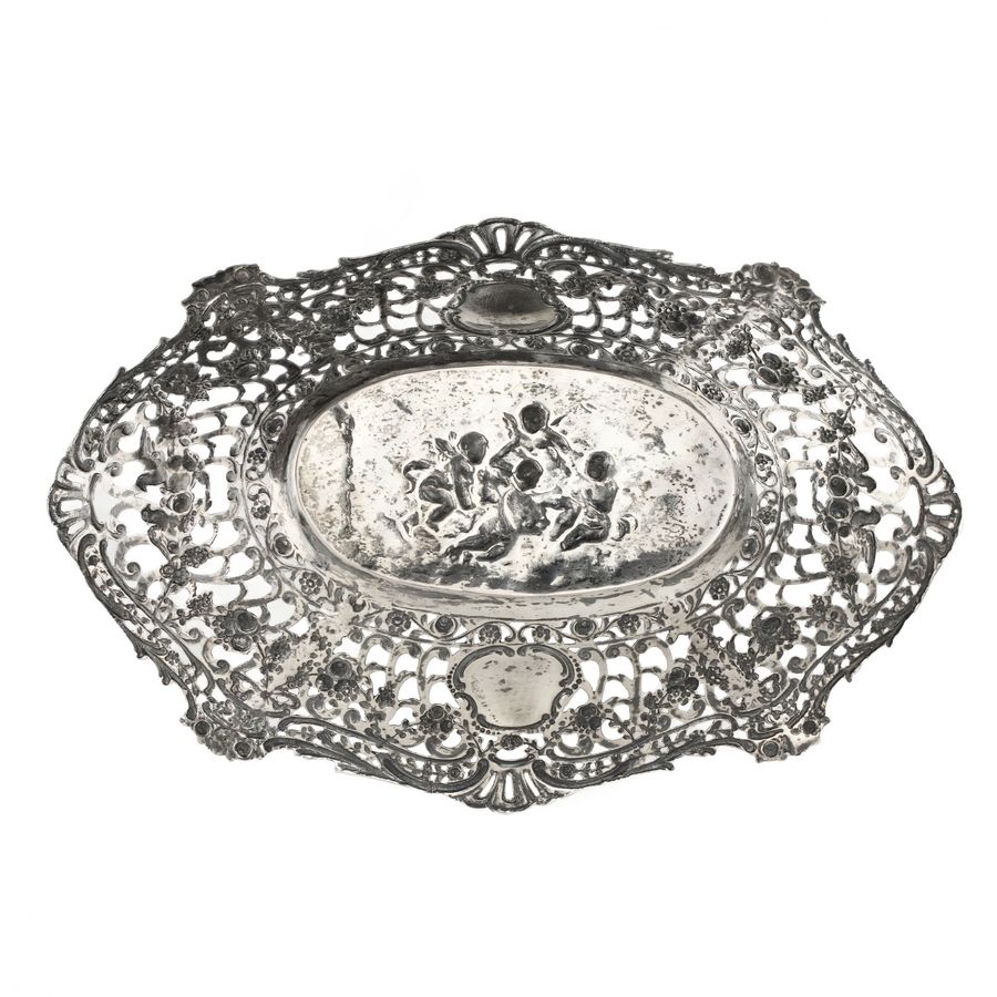 Antique Decorative silver dish.