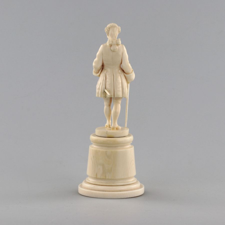 Antique Ivory figure of a gentleman in a cocked hat.