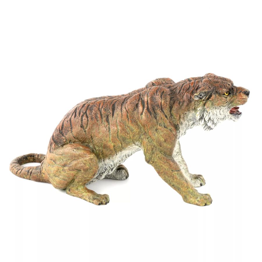 Antique Painted Viennese bronze Tiger.