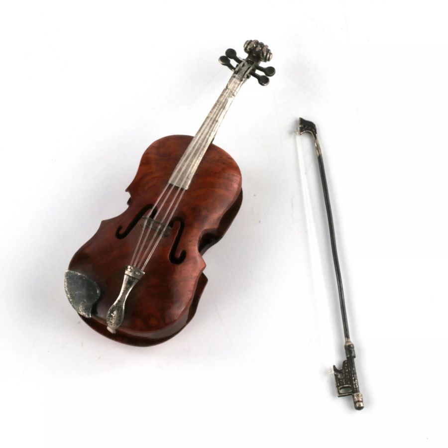 Antique Miniature violin model in its own case.