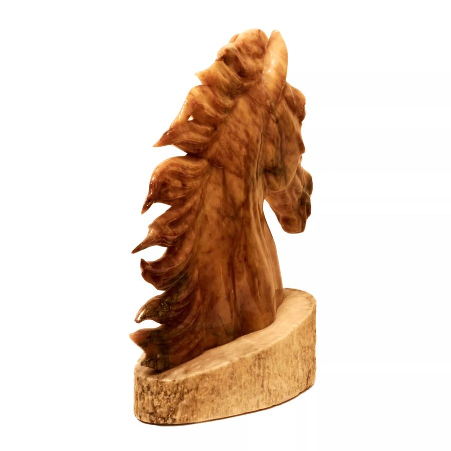 Antique Horse head on a pedestal.