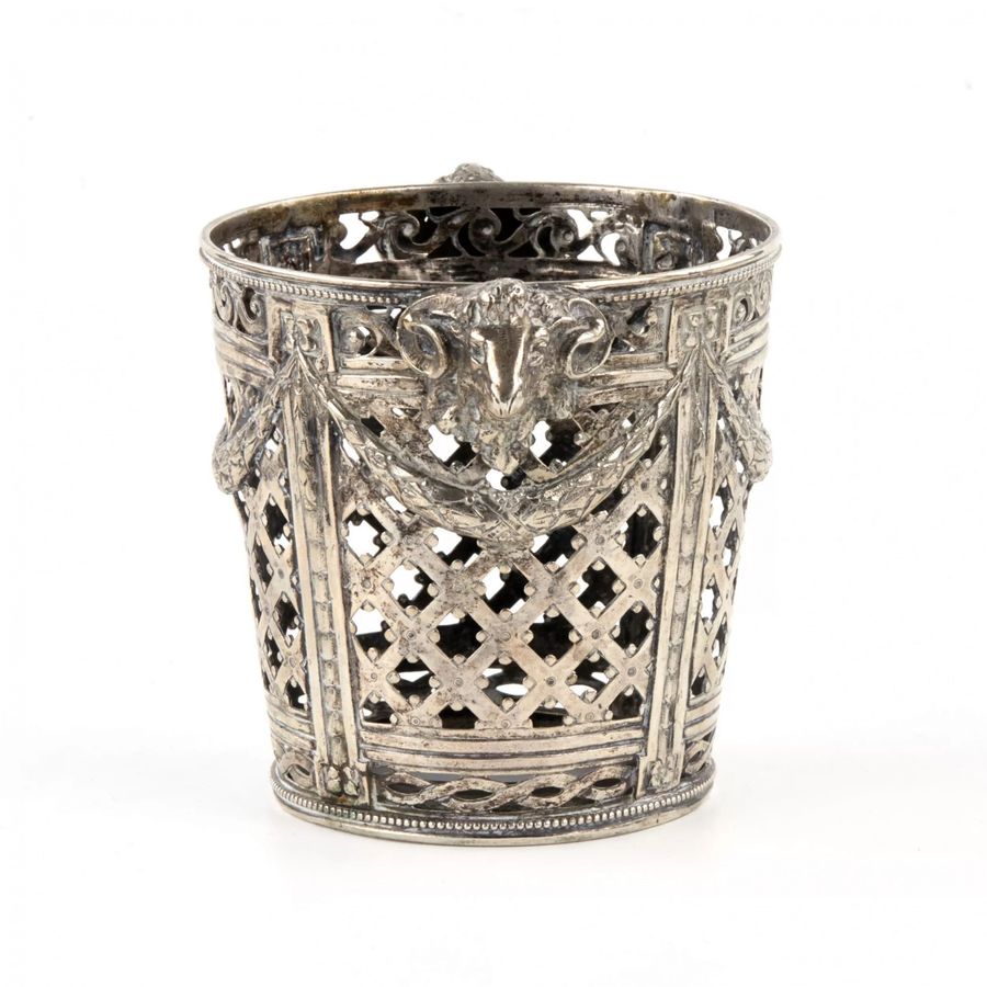 Antique Silver flower pot. Schwarz & Steiner. Vienna, 1902-1918