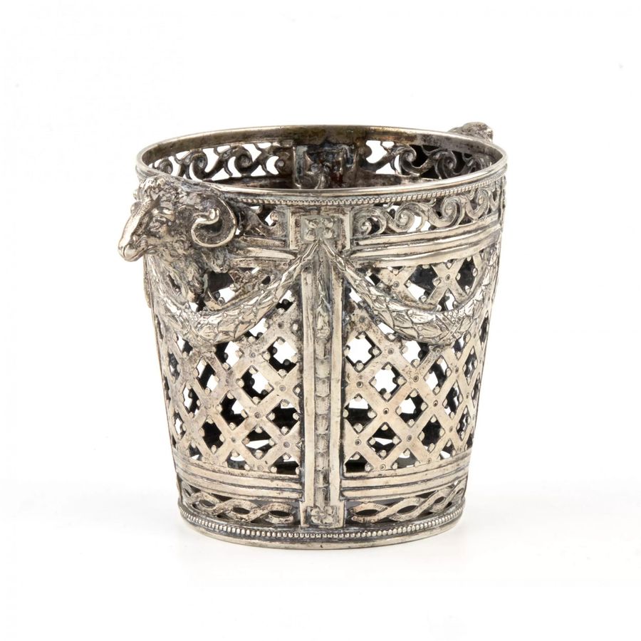 Antique Silver flower pot. Schwarz & Steiner. Vienna, 1902-1918