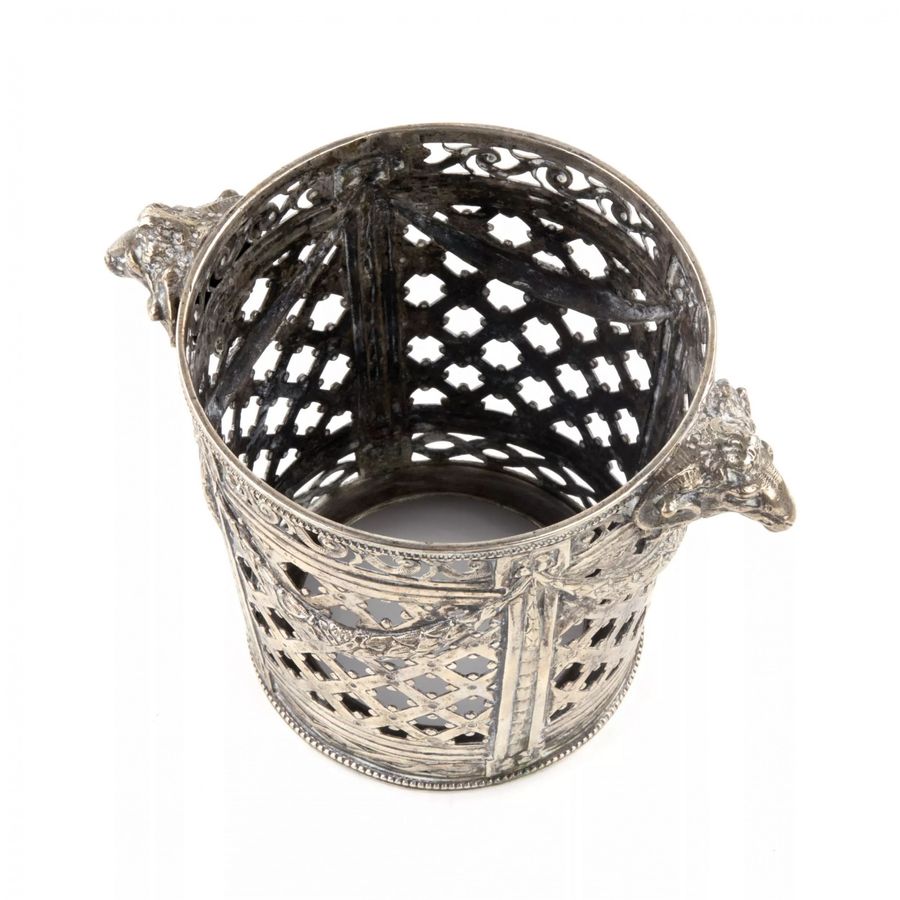 Antique Silver flower pot. Schwarz & Steiner. Vienna, 1902-1918