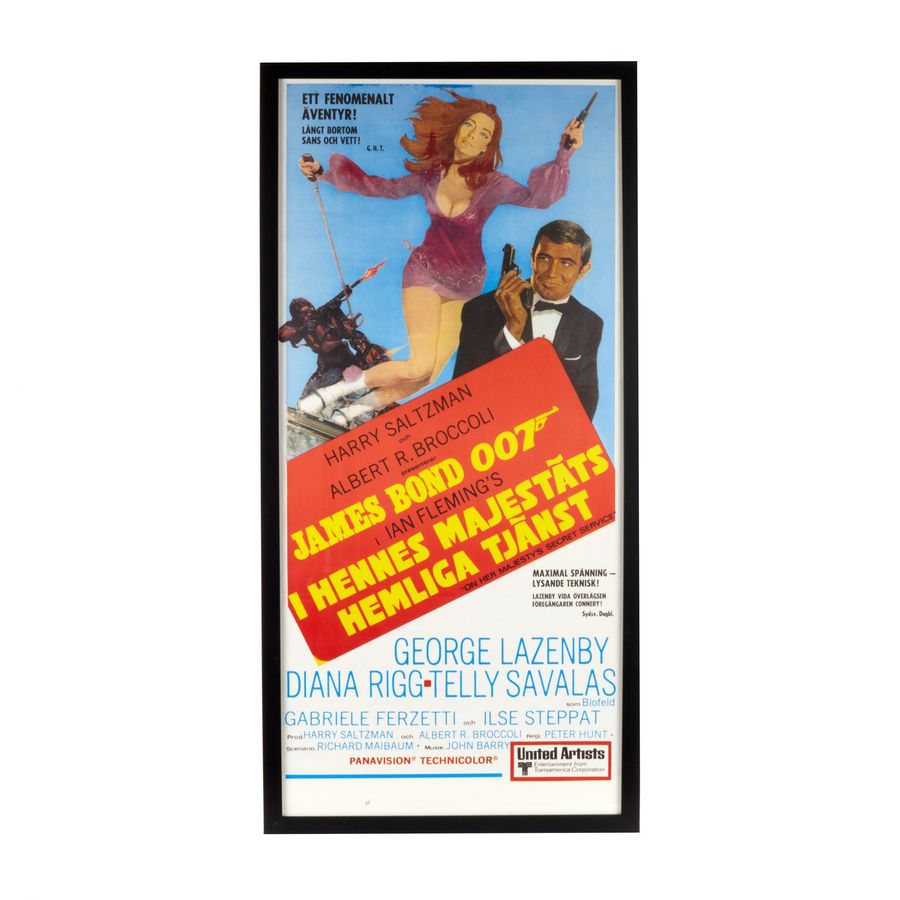 Antique Collection of posters for James Bond films. 1970s