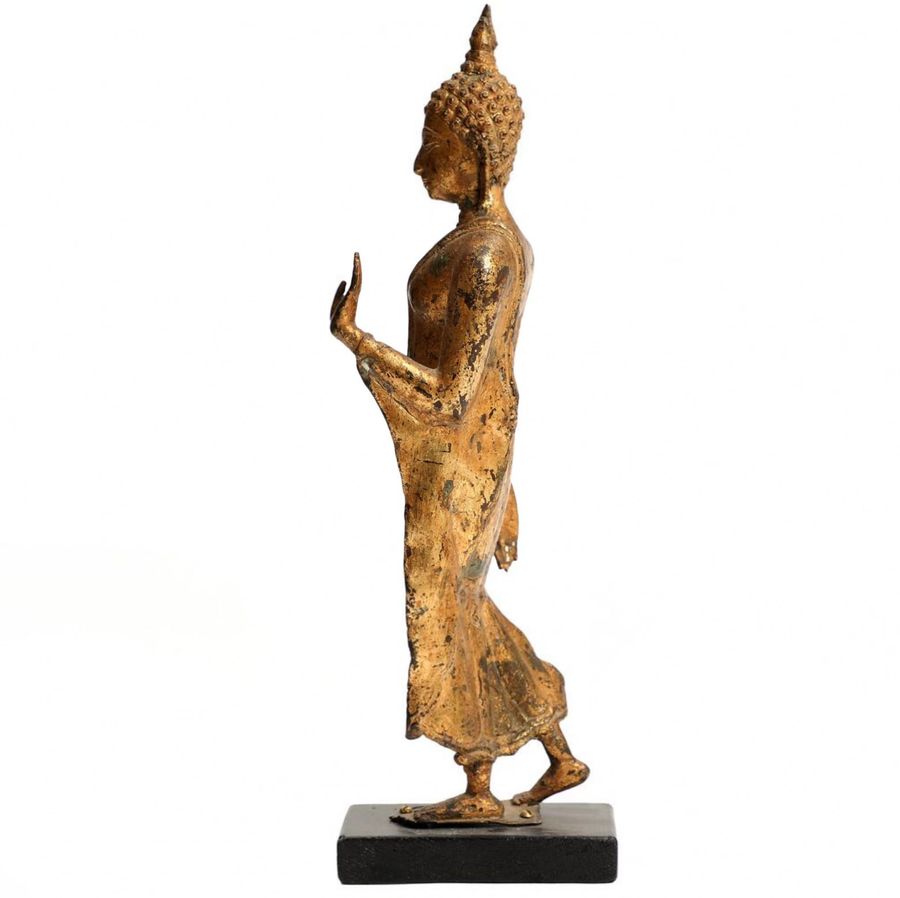 Antique Figure of the Walking Buddha. 19th century