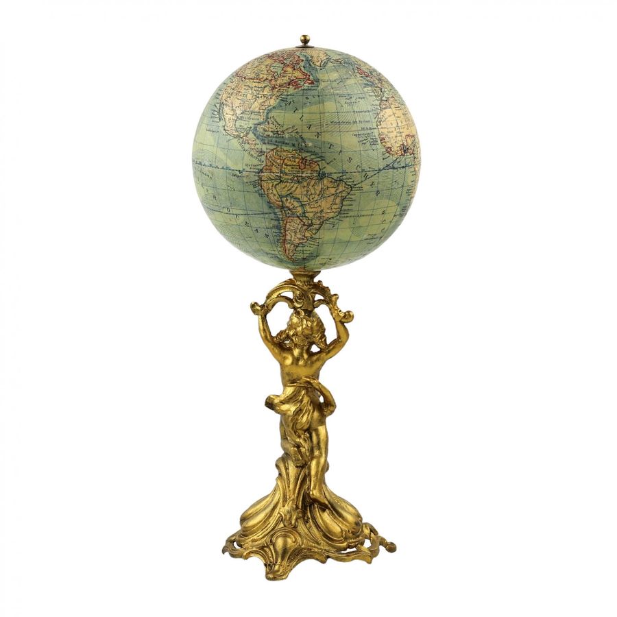 Antique The globe. Ludwig Julius Heymann.1900.