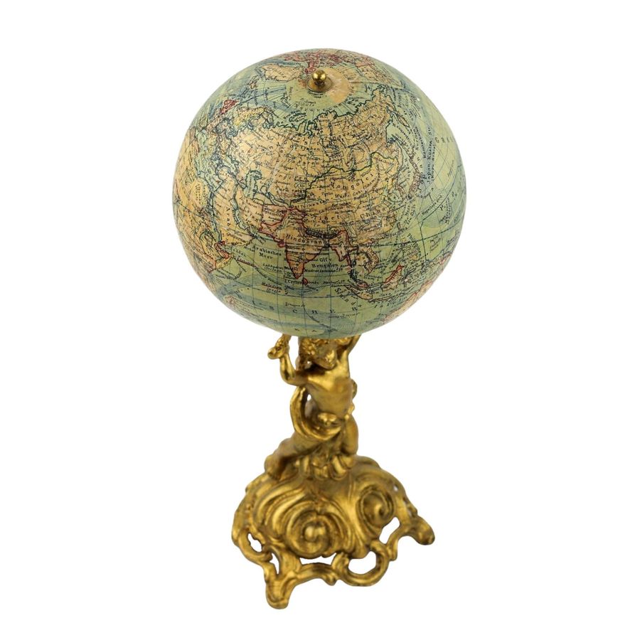 Antique The globe. Ludwig Julius Heymann.1900.