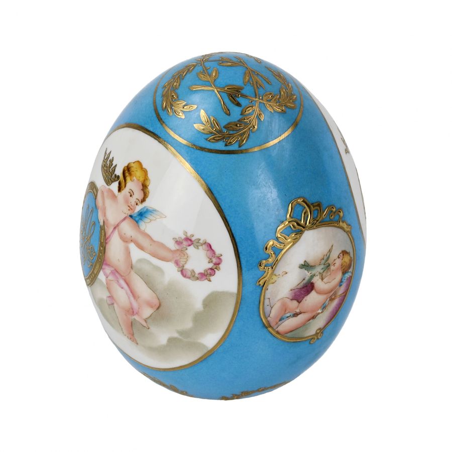 Antique Large porcelain Easter egg.