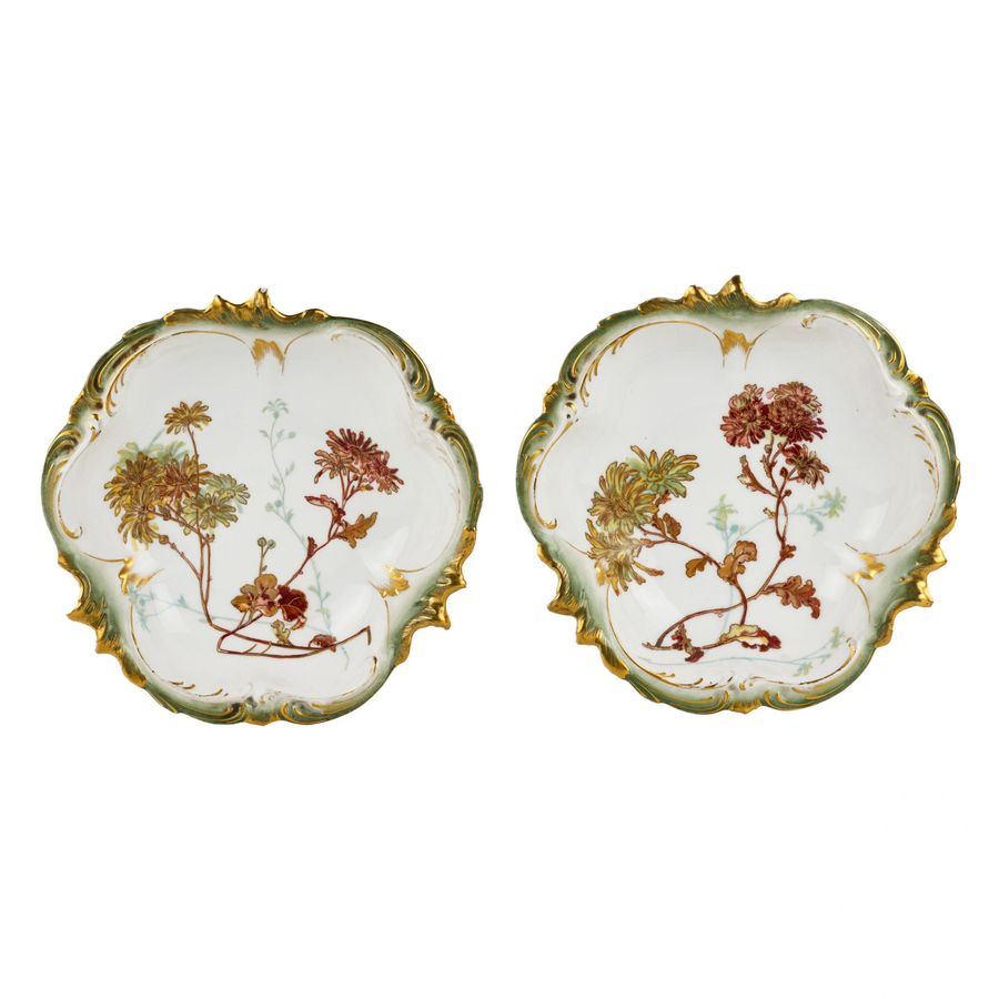 Antique Porcelain service Limoges in the style of Art Nouveau. 20th century.