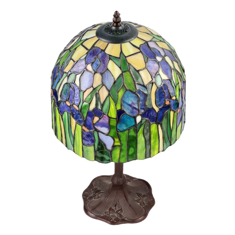 Antique Tiffany style stained glass lamp. 20th century.