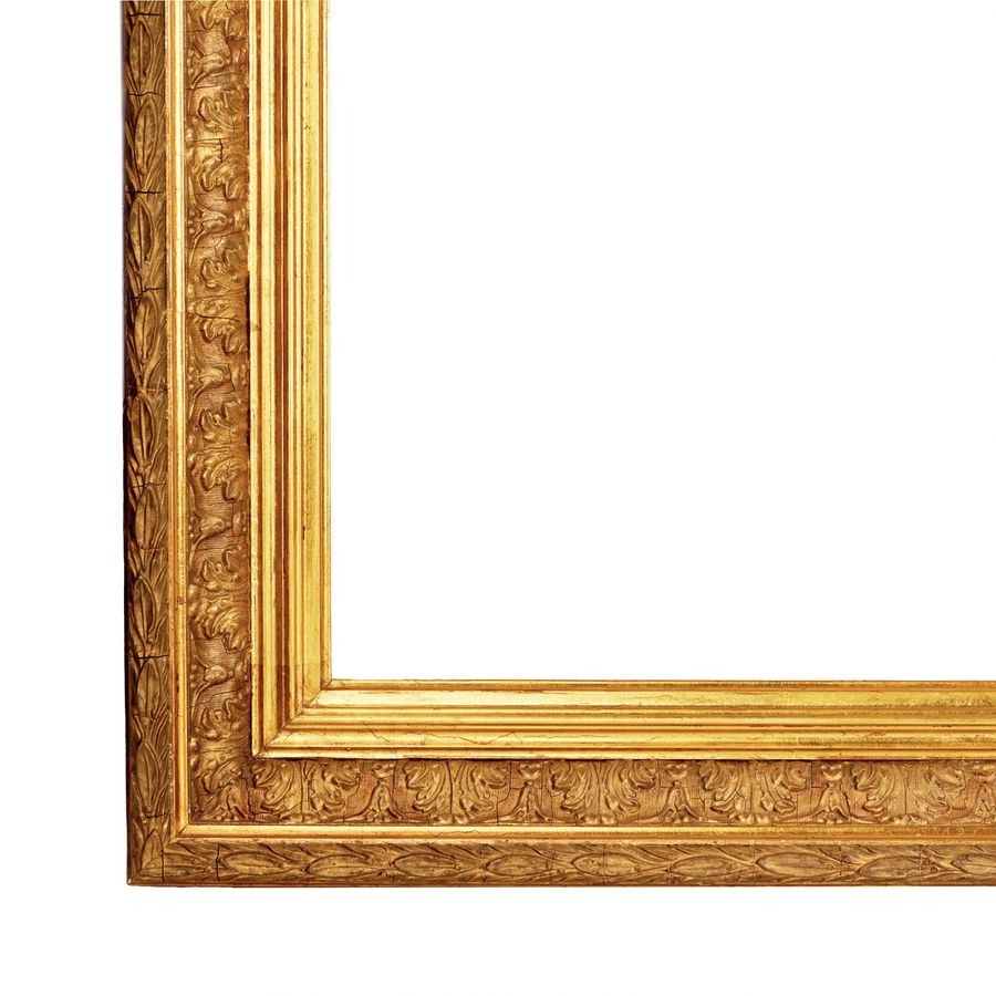 Antique Gilded, wooden frame of classic design. 20th century.