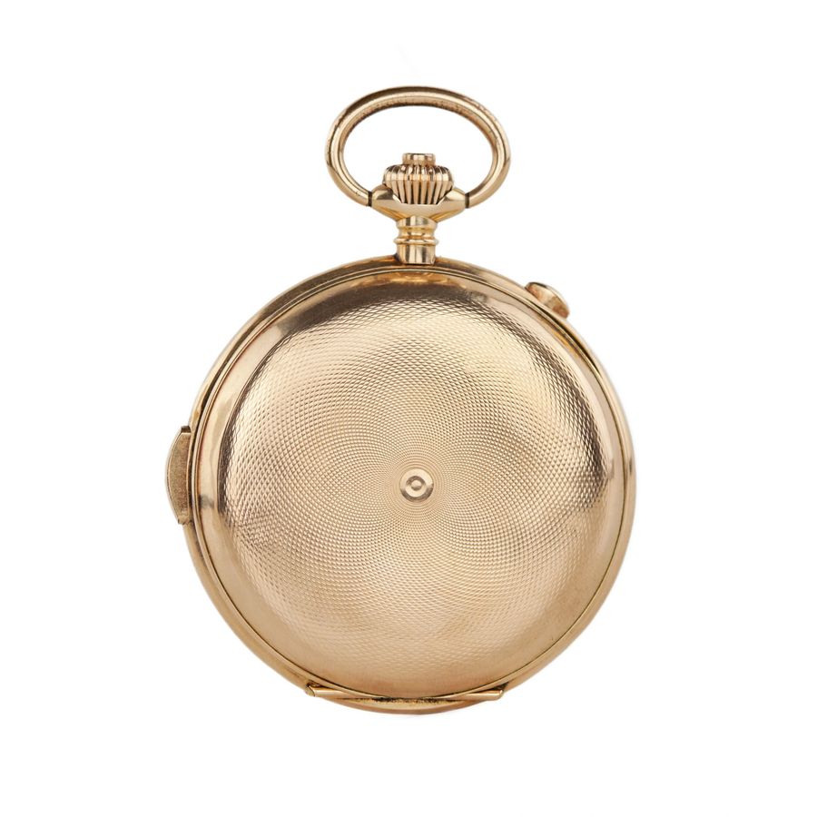 Antique Heures Repetition Quarts Taschenuhr Chronographe 14k Gold Pocket Watch