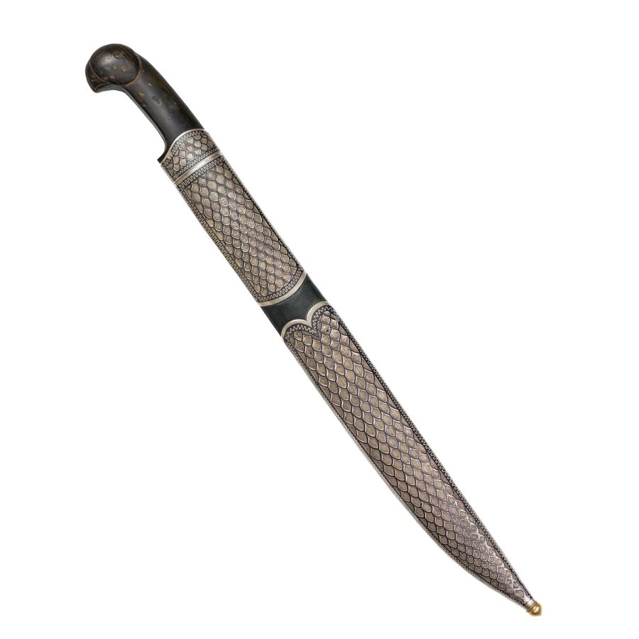 Antique Caucasian dagger in silver. Georgia, 19th century.