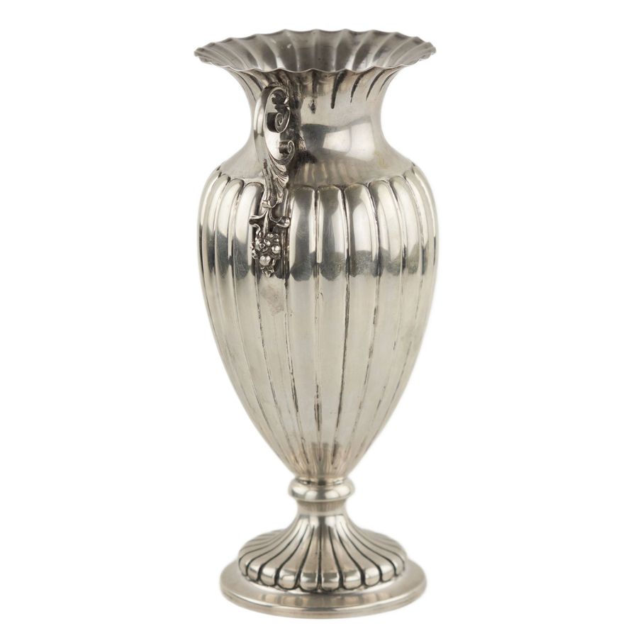 Antique Italian silver vase.