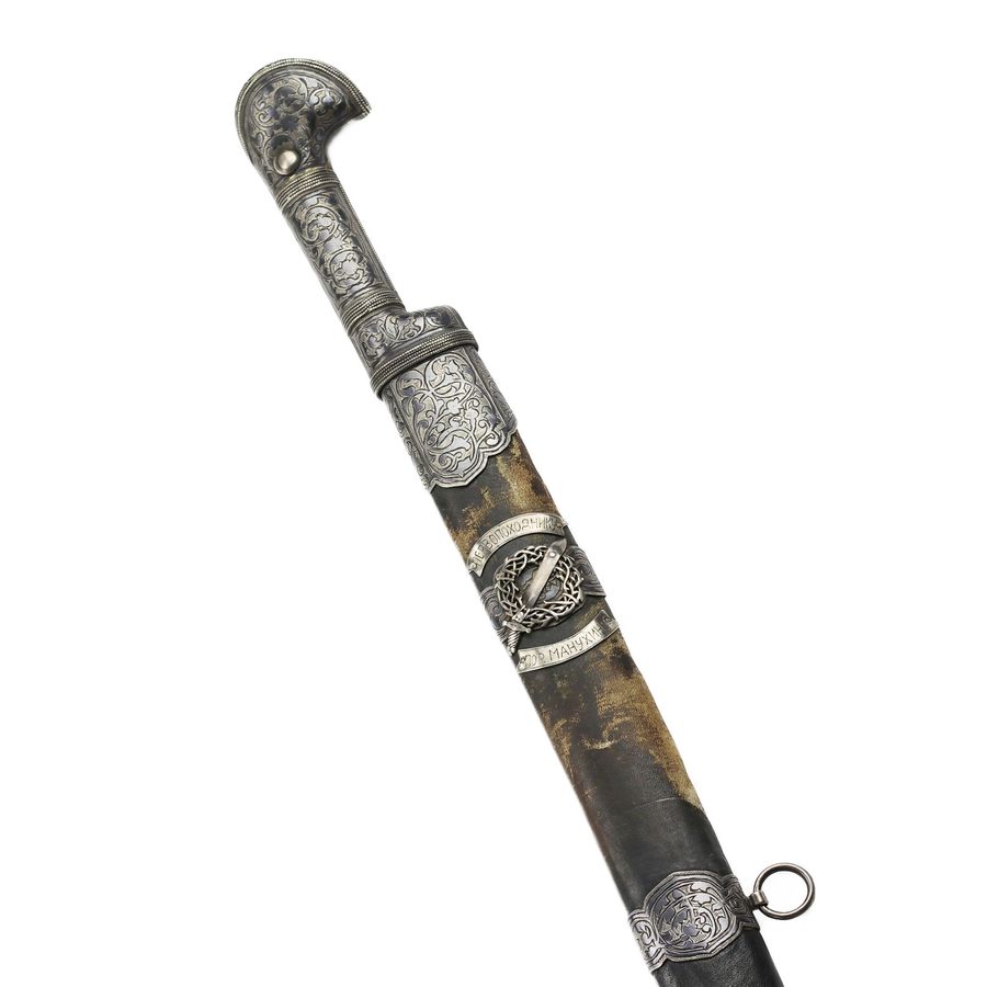 Antique Honorary Cossack saber marked with the sign of the Ice March of 1918. Russia