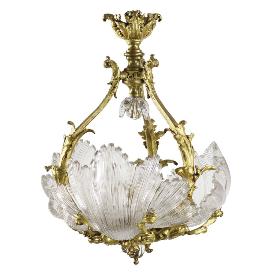 Antique Chandelier in gilded bronze by LEROLLE Frères, Napoleon III period. France