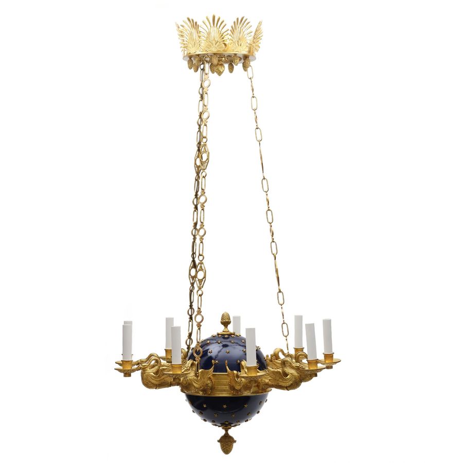 Antique Impressive chandelier in Empire style. Russia. 19th century.