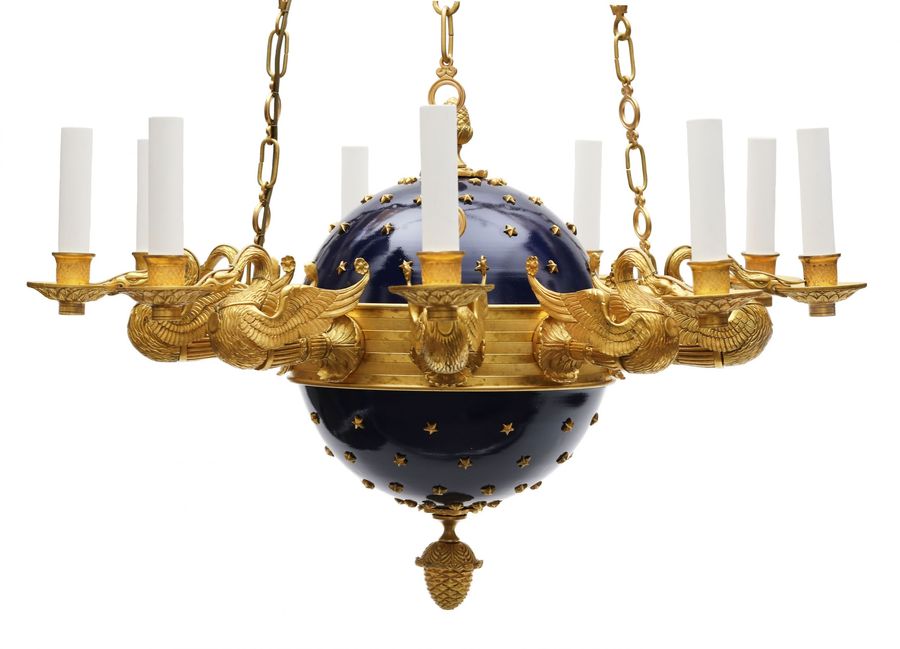 Antique Impressive chandelier in Empire style. Russia. 19th century.