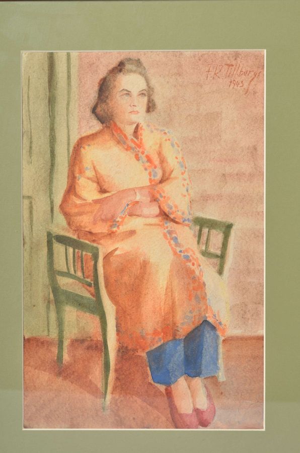 Antique Painting Portraits of parents by Jans Roberts Tilbergs