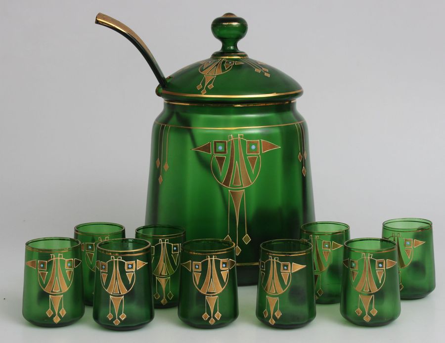 Antique Set of cocktail drinkware