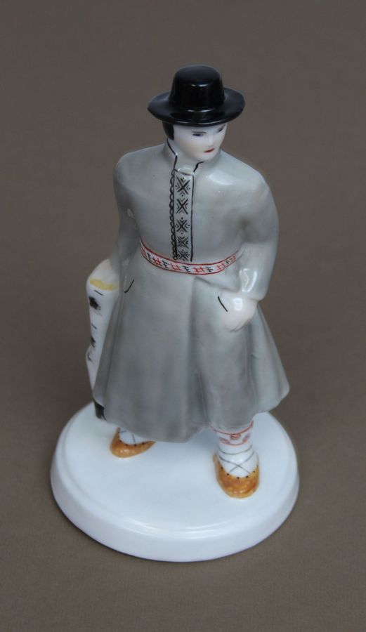 Antique Jessen faience figure Son of the Nation