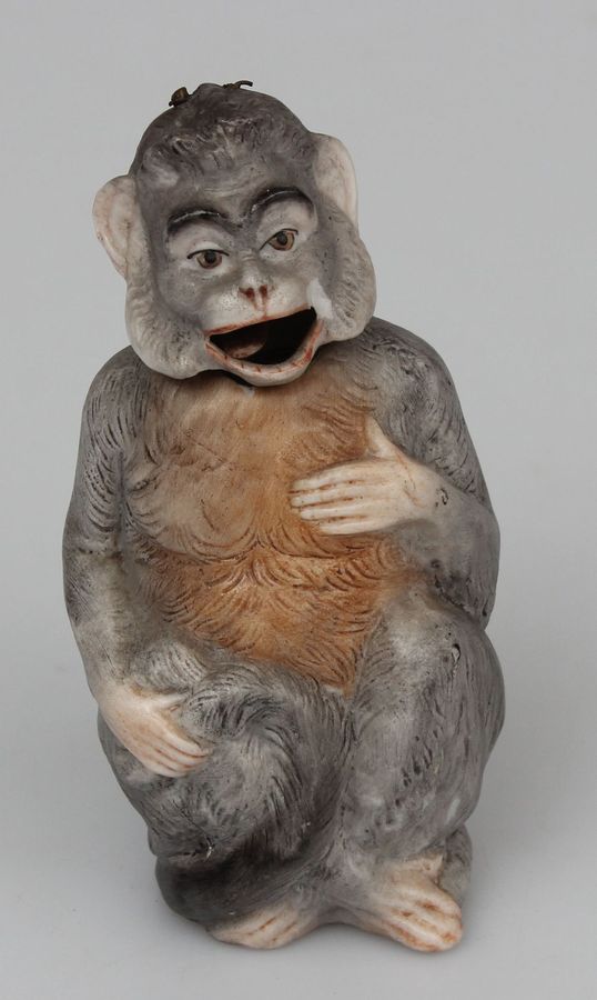 Antique Porcelain figurine Monkey with moving head