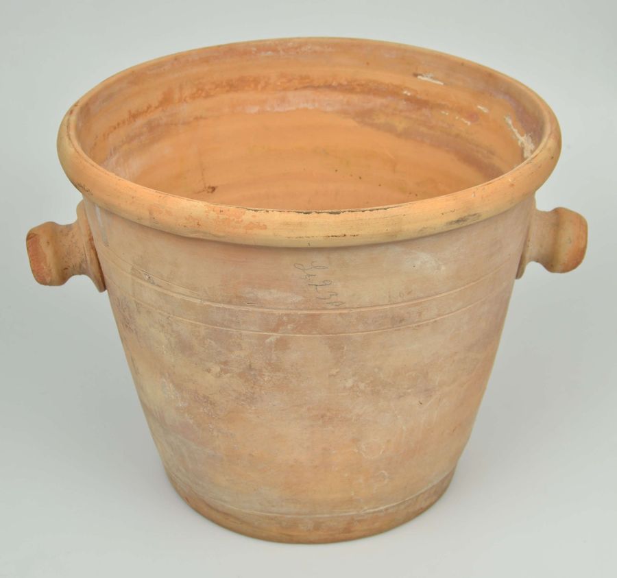 Antique Kuznetsov clay flower pot