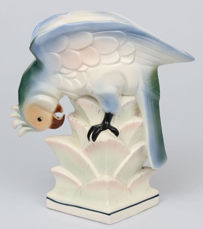 Antique Porcelain figurine-vase Parrot