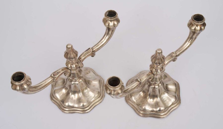 Antique Silver candlesticks, 2 pcs.