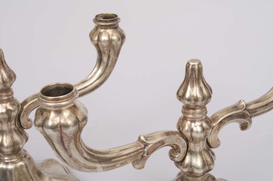 Antique Silver candlesticks, 2 pcs.