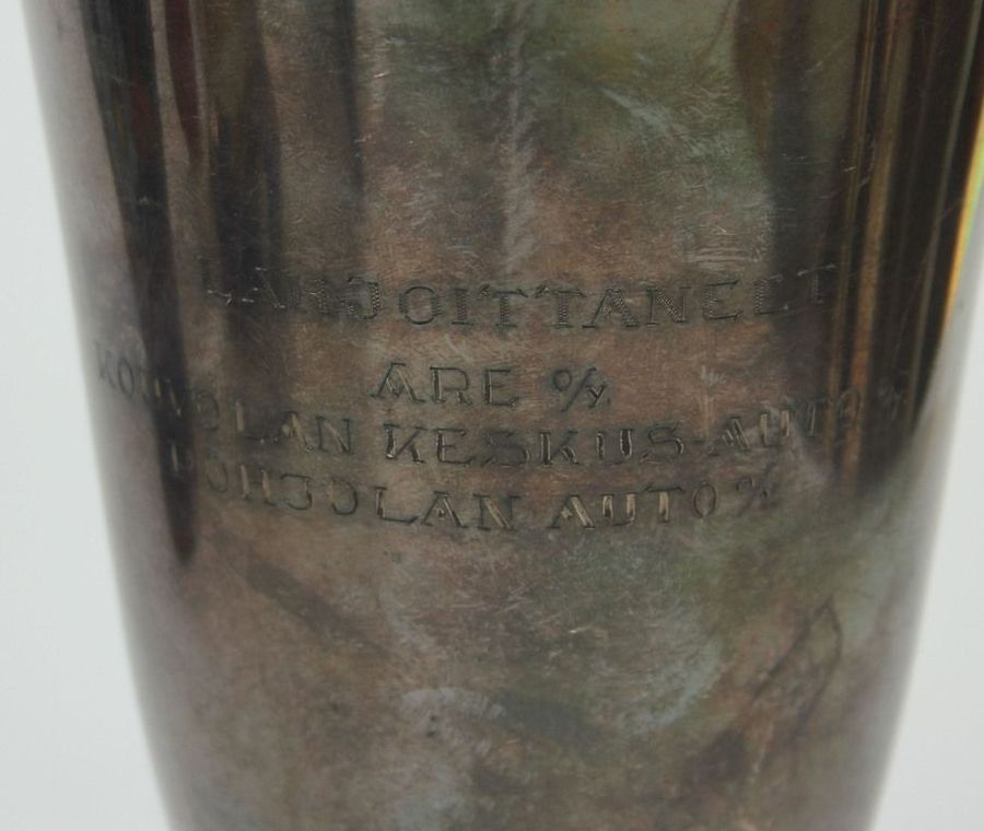 Antique Silver award cup with engraving