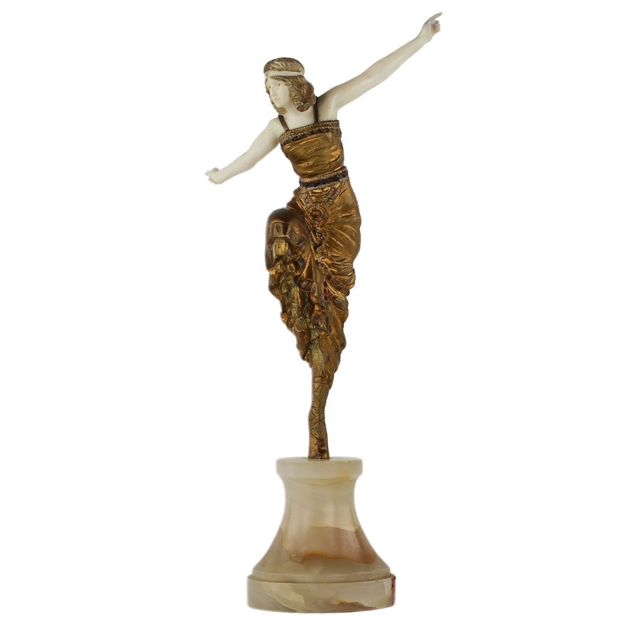 Antique Bronze figure of a Russian dancer. Paul PHILIPPE 1920