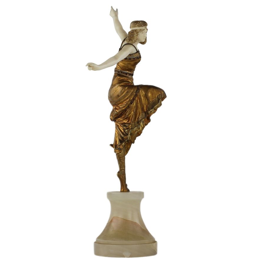 Antique Bronze figure of a Russian dancer. Paul PHILIPPE 1920