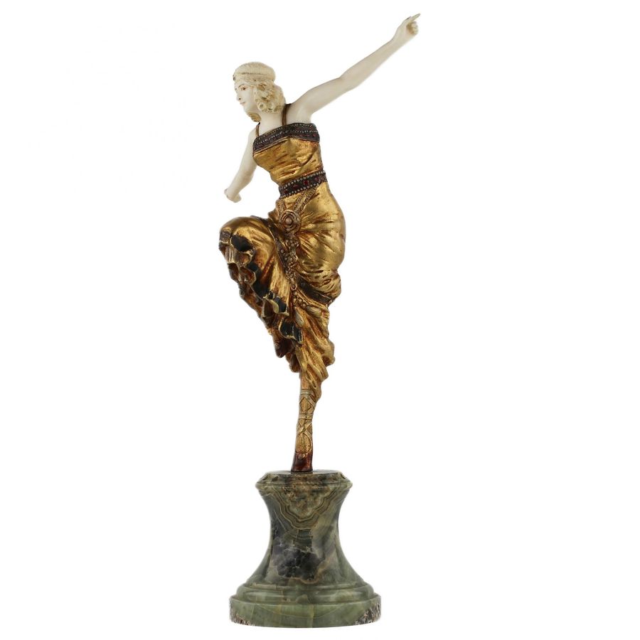 Antique Bronze figure Russian dancer. Paul PHILIPPE 1920