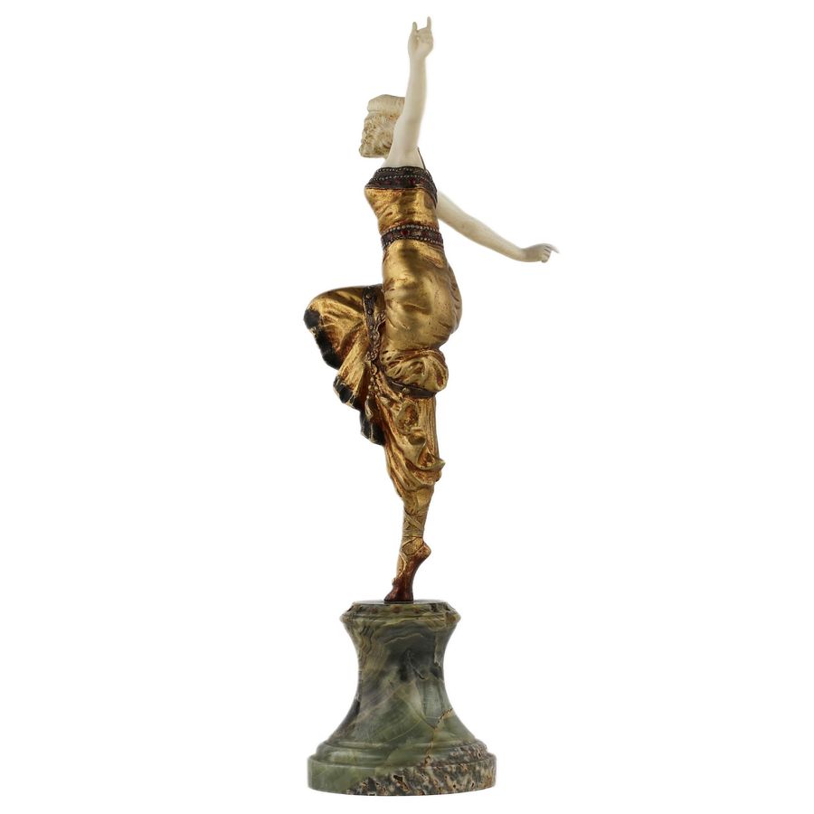 Antique Bronze figure Russian dancer. Paul PHILIPPE 1920