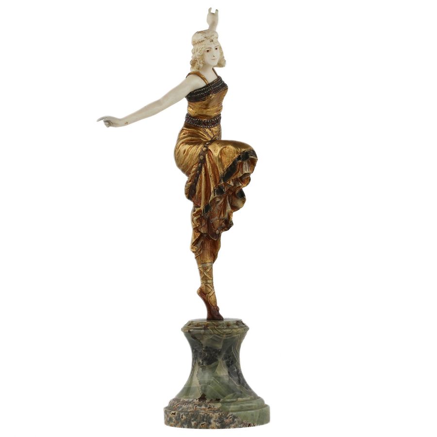 Antique Bronze figure Russian dancer. Paul PHILIPPE 1920