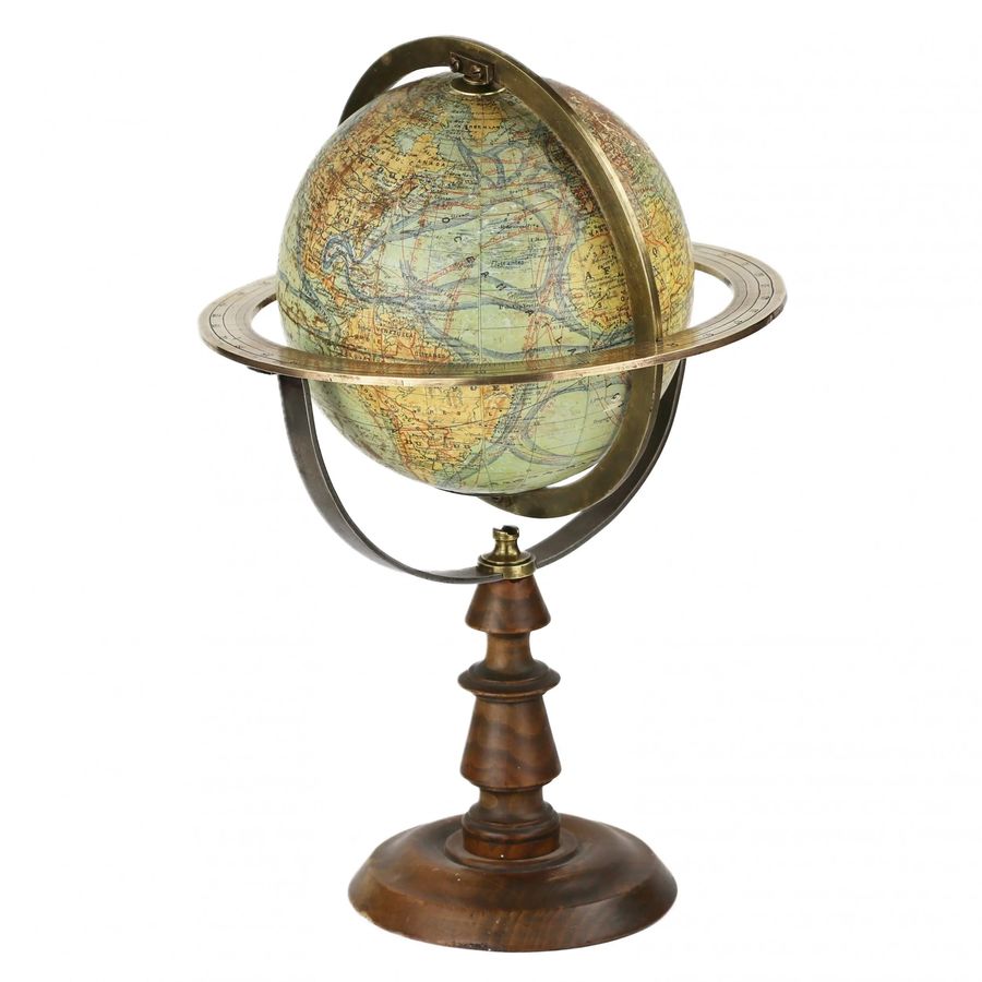 Antique globe. J. Forest. France. Turn of the 19th-20th centuries.