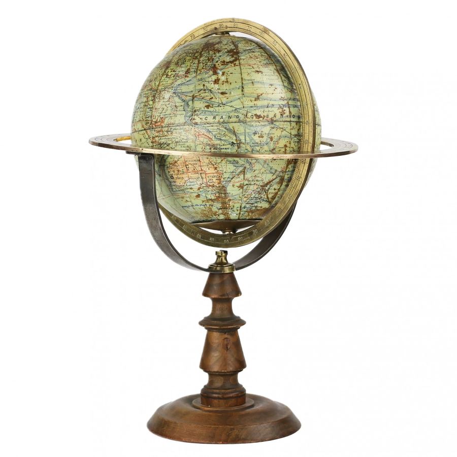 Antique Antique globe. J. Forest. France. Turn of the 19th-20th centuries.