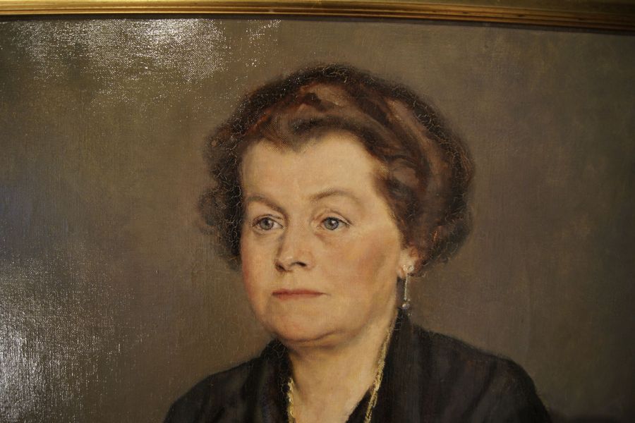 Antique Noble Woman Portrait by Benjamin A. Strasser (Austrian, 1888-1955)