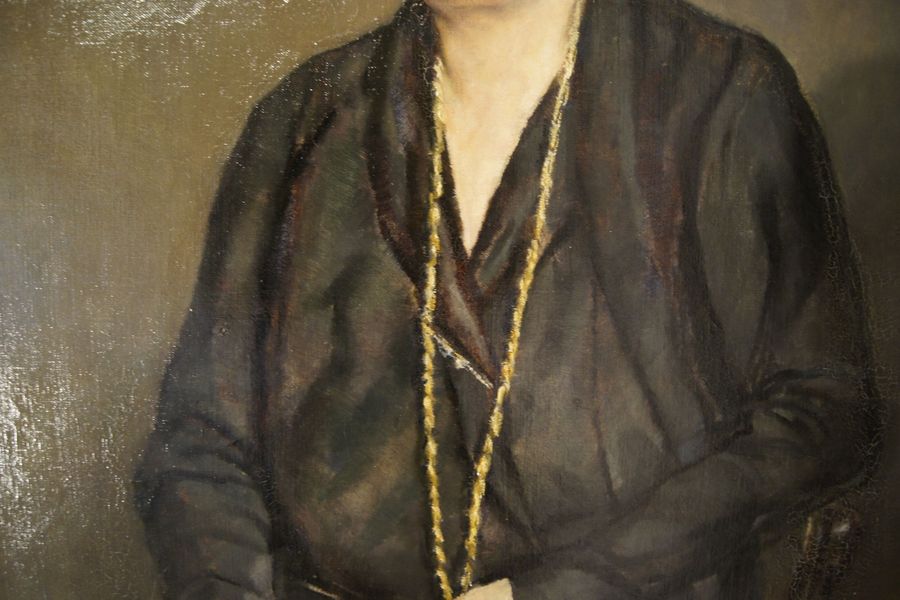 Antique Noble Woman Portrait by Benjamin A. Strasser (Austrian, 1888-1955)