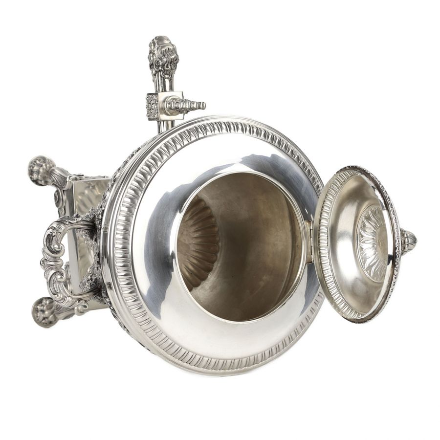 Antique Silver teapot-samovar, First Silver Artel. Saint Petersburg, early 20th century.